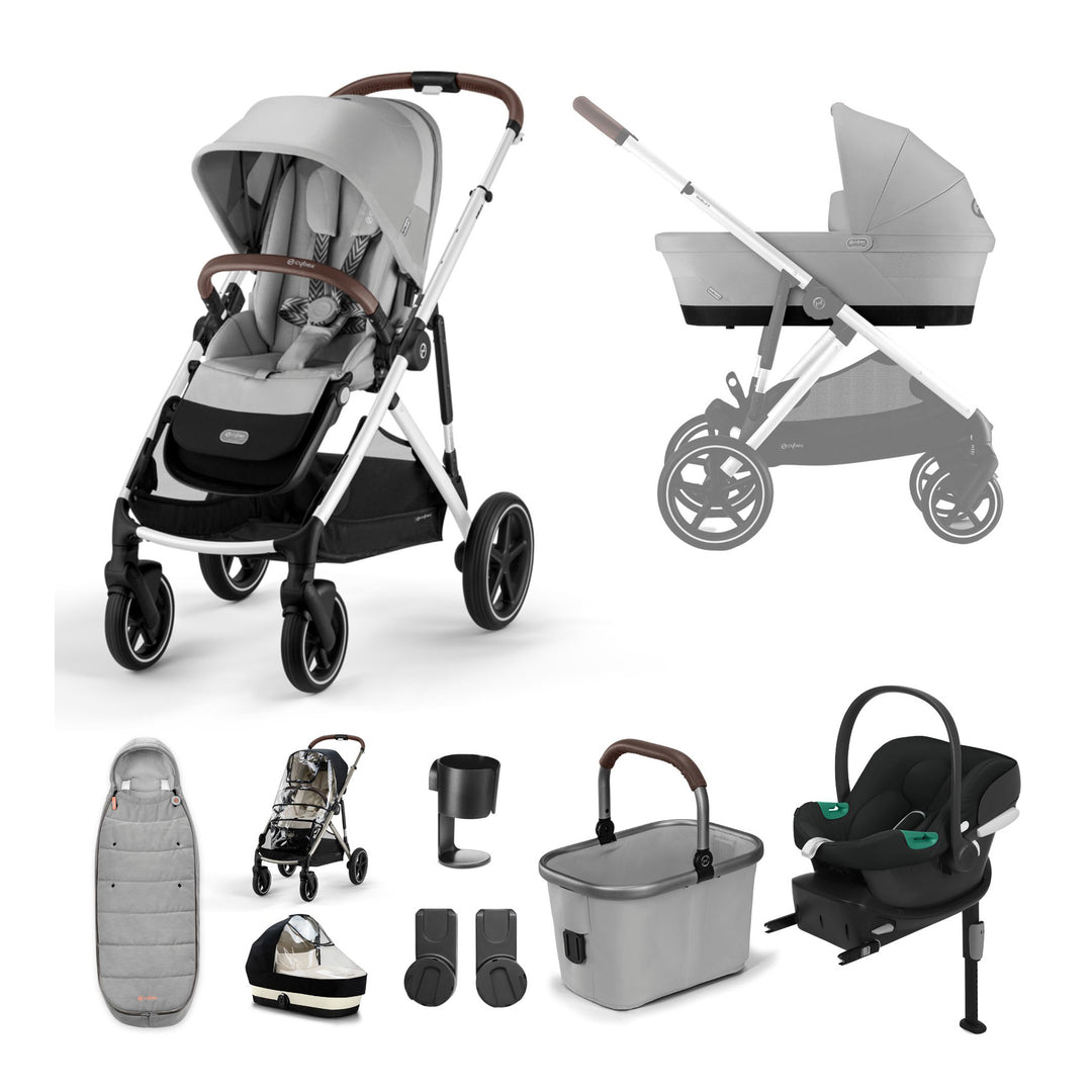 Cybex Gazelle S Stroller with Aton B2 & Base 11 Piece Bundle