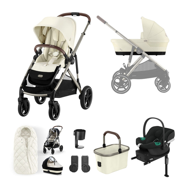 Cybex Gazelle S Stroller with Aton B2 & Base 11 Piece Bundle