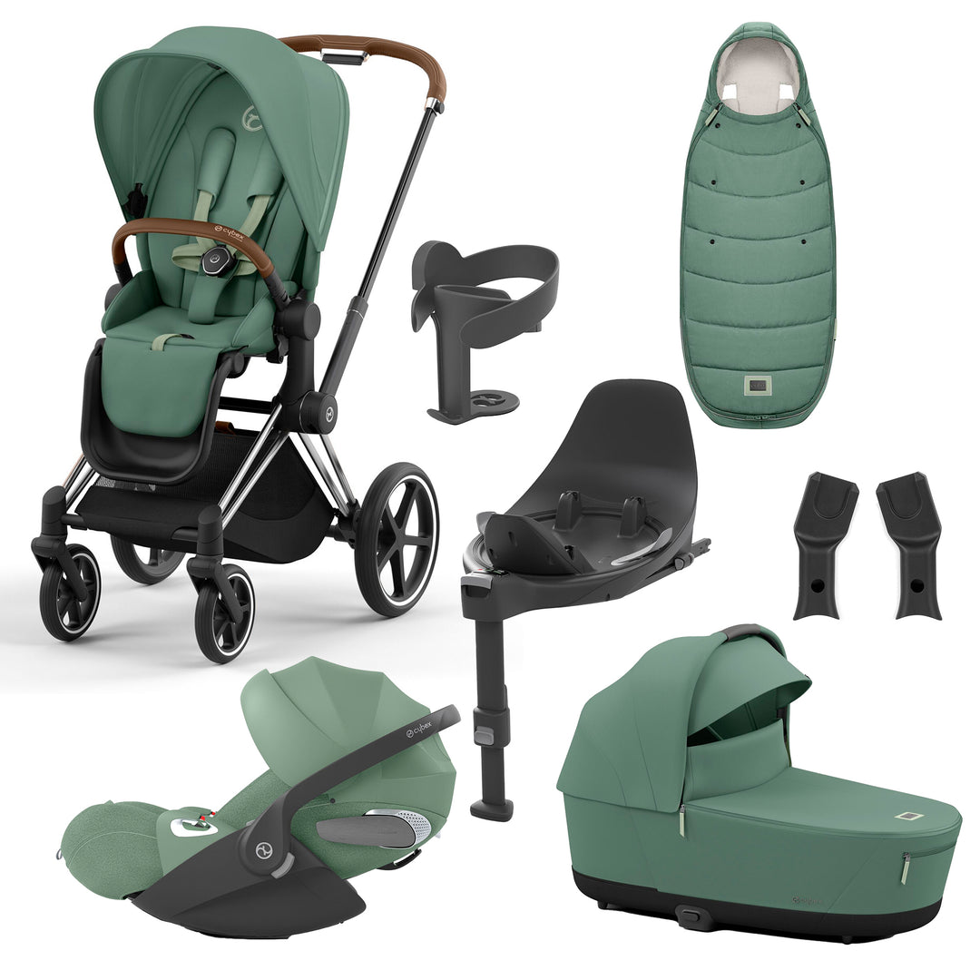 Cybex Priam 8 Piece Travel System with Cloud T Plus & Base