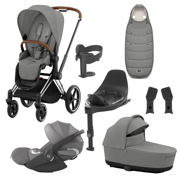 Cybex Priam 8 Piece Travel System with Cloud T Plus & Base