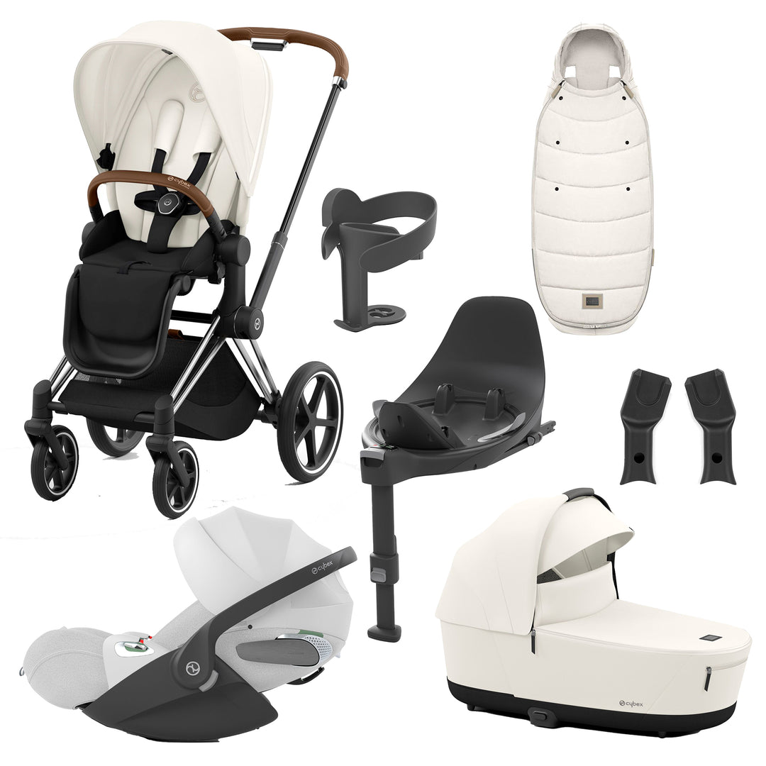 Cybex Priam 8 Piece Travel System with Cloud T Plus & Base