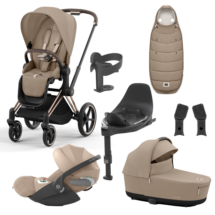Cybex Priam 8 Piece Travel System with Cloud T Plus & Base