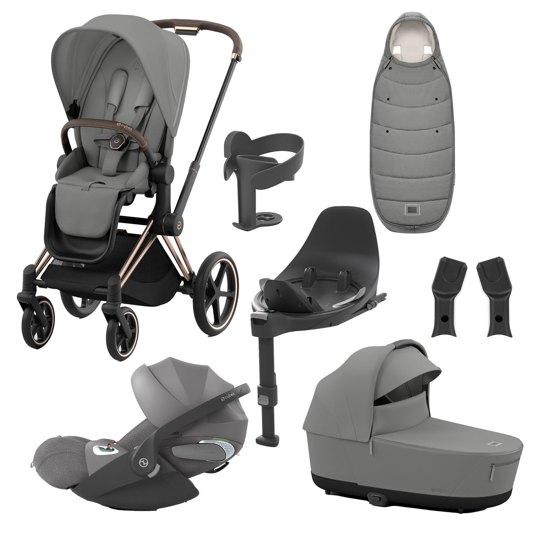 Cybex Priam 8 Piece Travel System with Cloud T Plus & Base