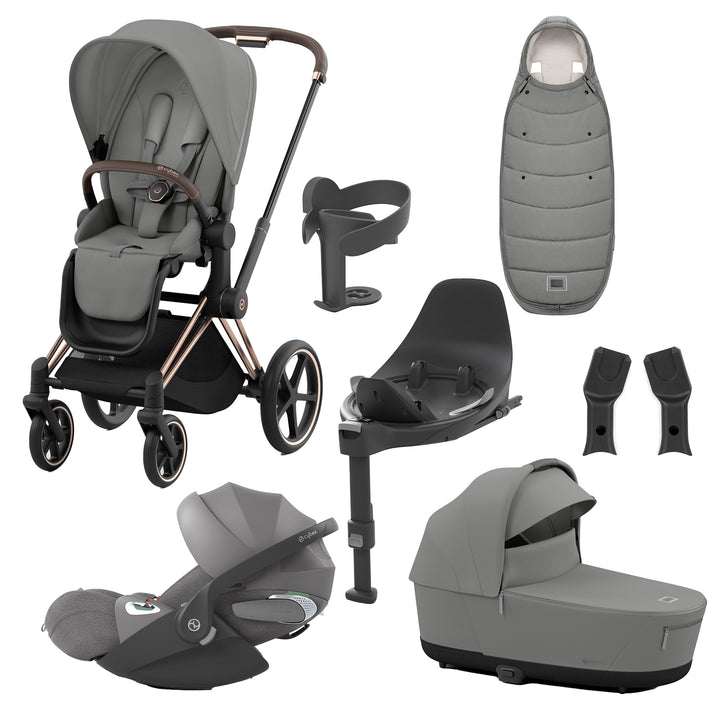 Cybex Priam 8 Piece Travel System with Cloud T Plus & Base