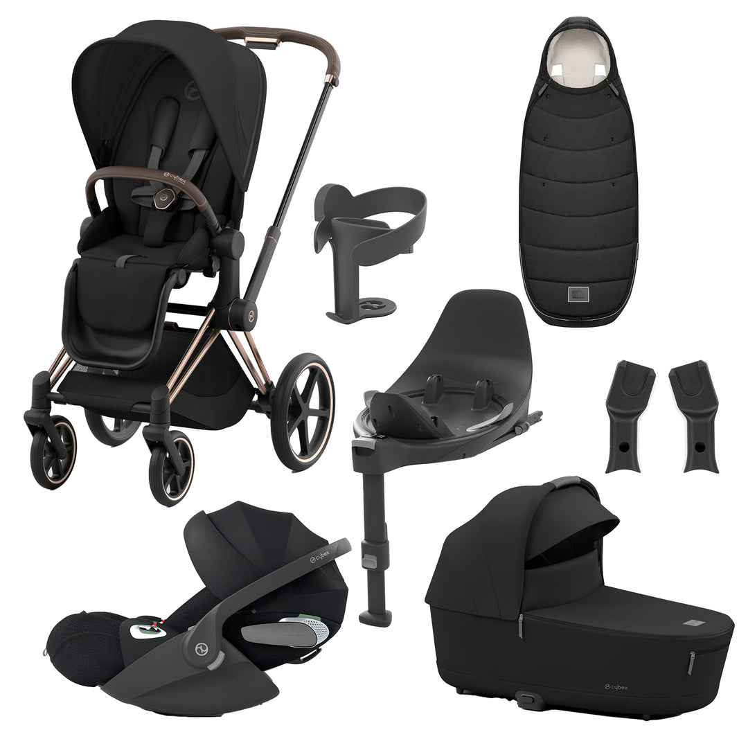 Cybex Priam 8 Piece Travel System with Cloud T Plus & Base