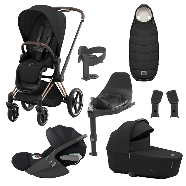 Cybex Priam 8 Piece Travel System with Cloud T Plus & Base