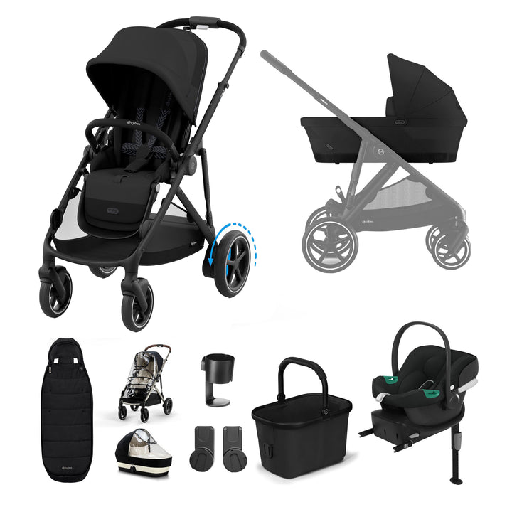 Cybex e-Gazelle S Stroller with Aton B2 & Base 11 Piece Bundle