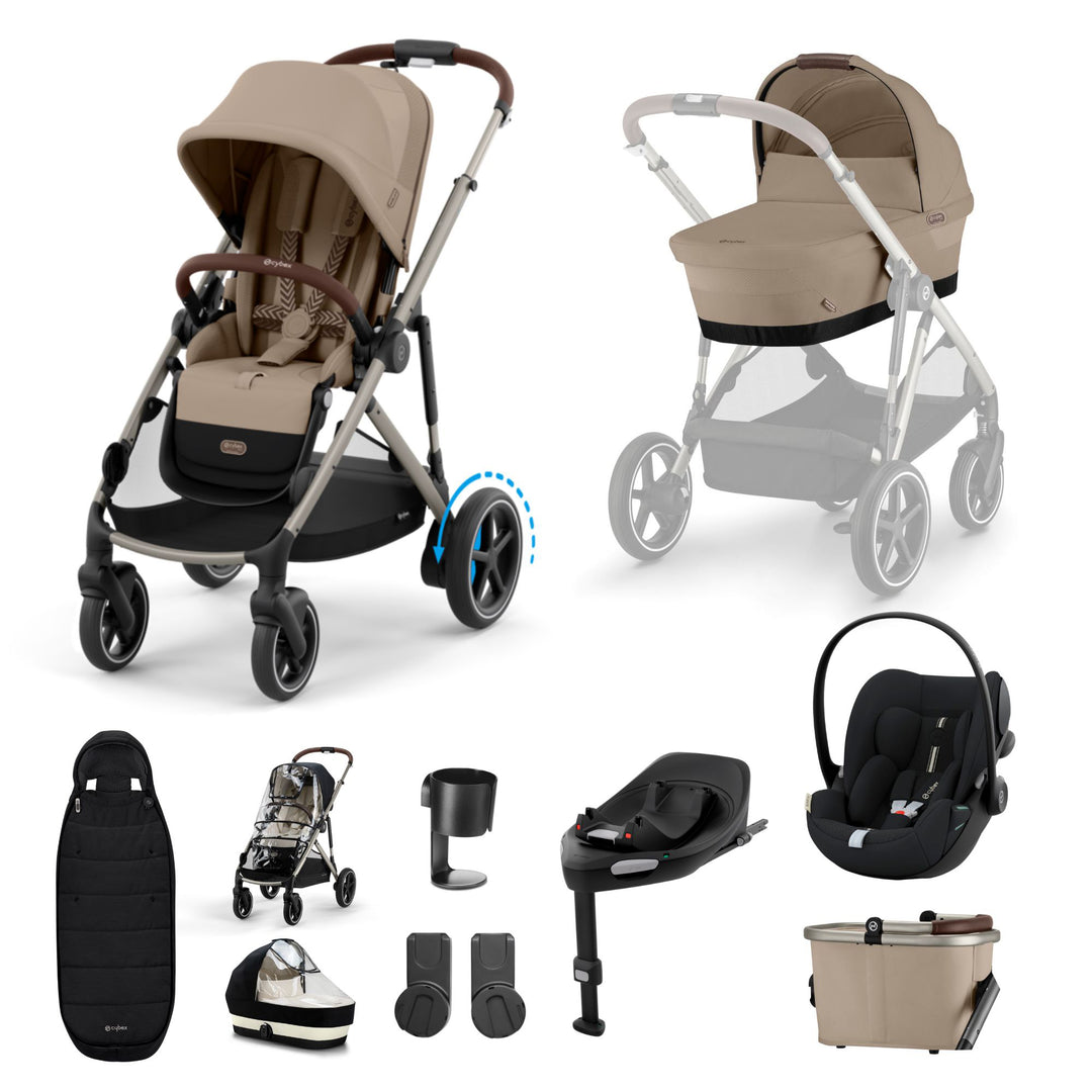 Cybex e-Gazelle S Stroller with Cloud G & Base 11 Piece Bundle