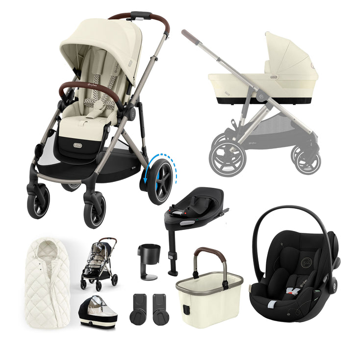 Cybex e-Gazelle S Stroller with Cloud G & Base 11 Piece Bundle