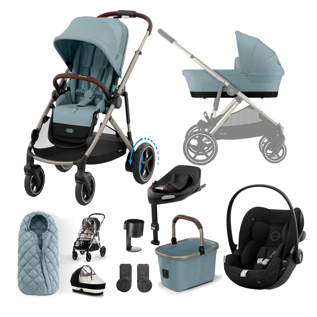 Cybex e-Gazelle S Stroller with Cloud G & Base 11 Piece Bundle