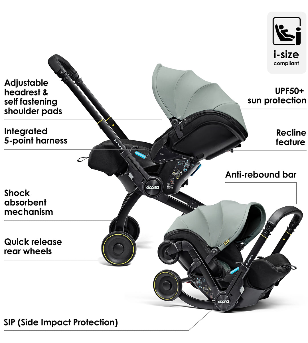 Doona X i-Size Infant Car Seat Stroller