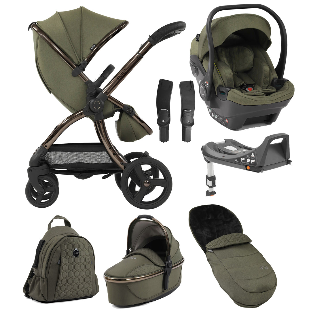 Egg 3 8-Piece Travel System with Shell Car Seat & Base