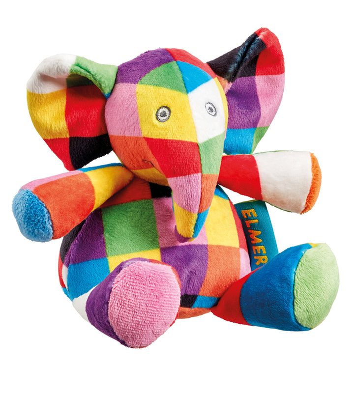 Elmer Plush Bean Rattle 12cm