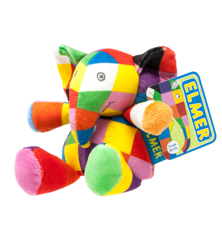 Elmer Plush Bean Rattle 12cm