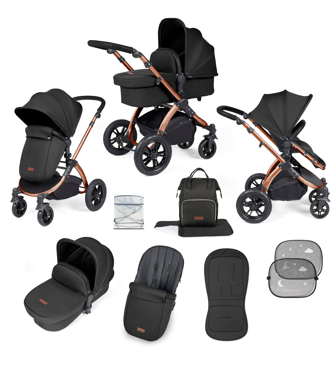 Ickle bubba Stomp Luxe 2 in 1 Plus Pushchair - Bronze Chassis