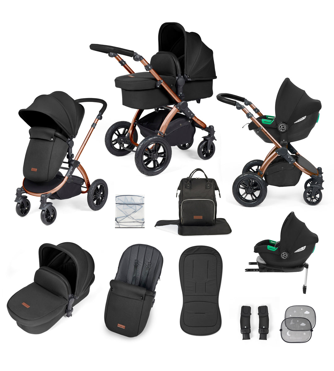 Ickle Bubba Stomp Lux Bronze Chassis 3 in 1 Travel System