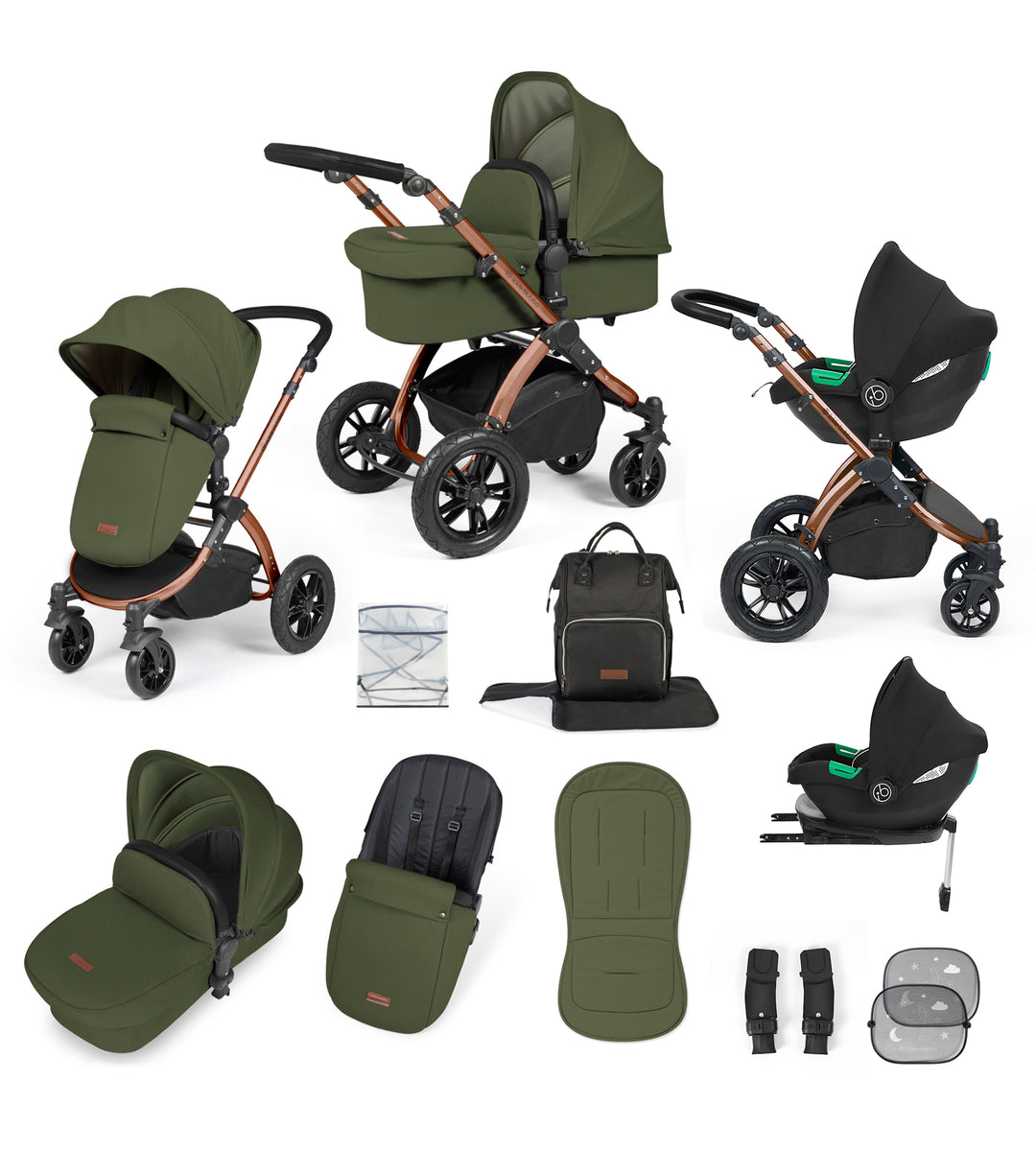 Ickle Bubba Stomp Lux Bronze Chassis 3 in 1 Travel System