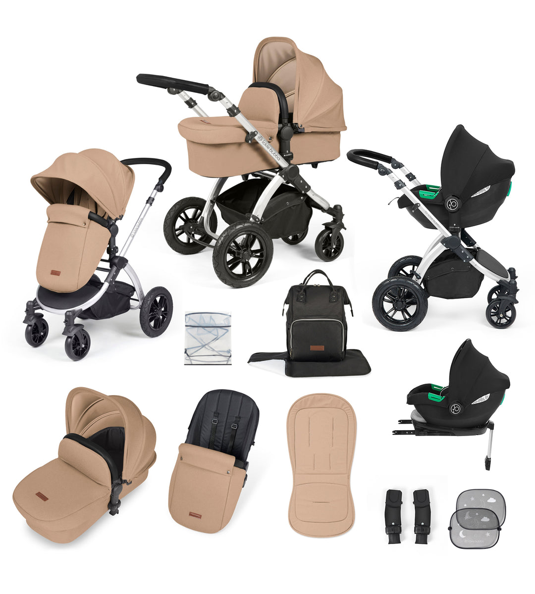 Ickle Bubba Stomp Lux Silver Chassis 3 in 1 Travel System