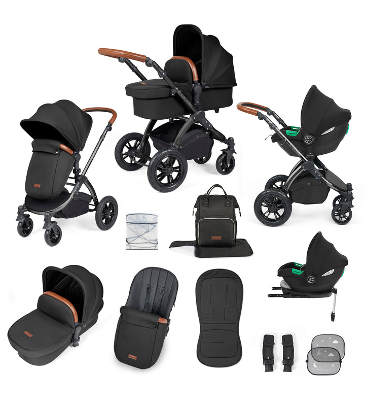 Ickle bubba Stomp Lux Black Chassis 3 in 1 Travel System