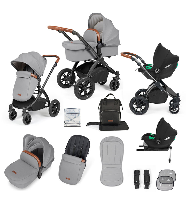 Ickle bubba Stomp Lux Black Chassis 3 in 1 Travel System