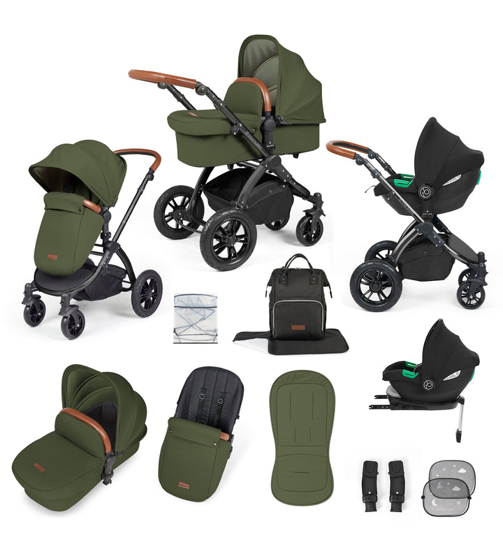 Ickle bubba Stomp Lux Black Chassis 3 in 1 Travel System