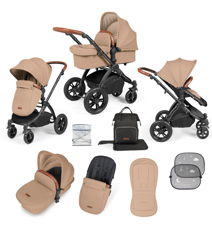 Ickle bubba Stomp Luxe 2 in 1 Plus Pushchair - Black Chassis