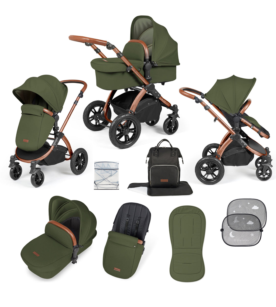 Ickle bubba Stomp Luxe 2 in 1 Plus Pushchair - Bronze Chassis