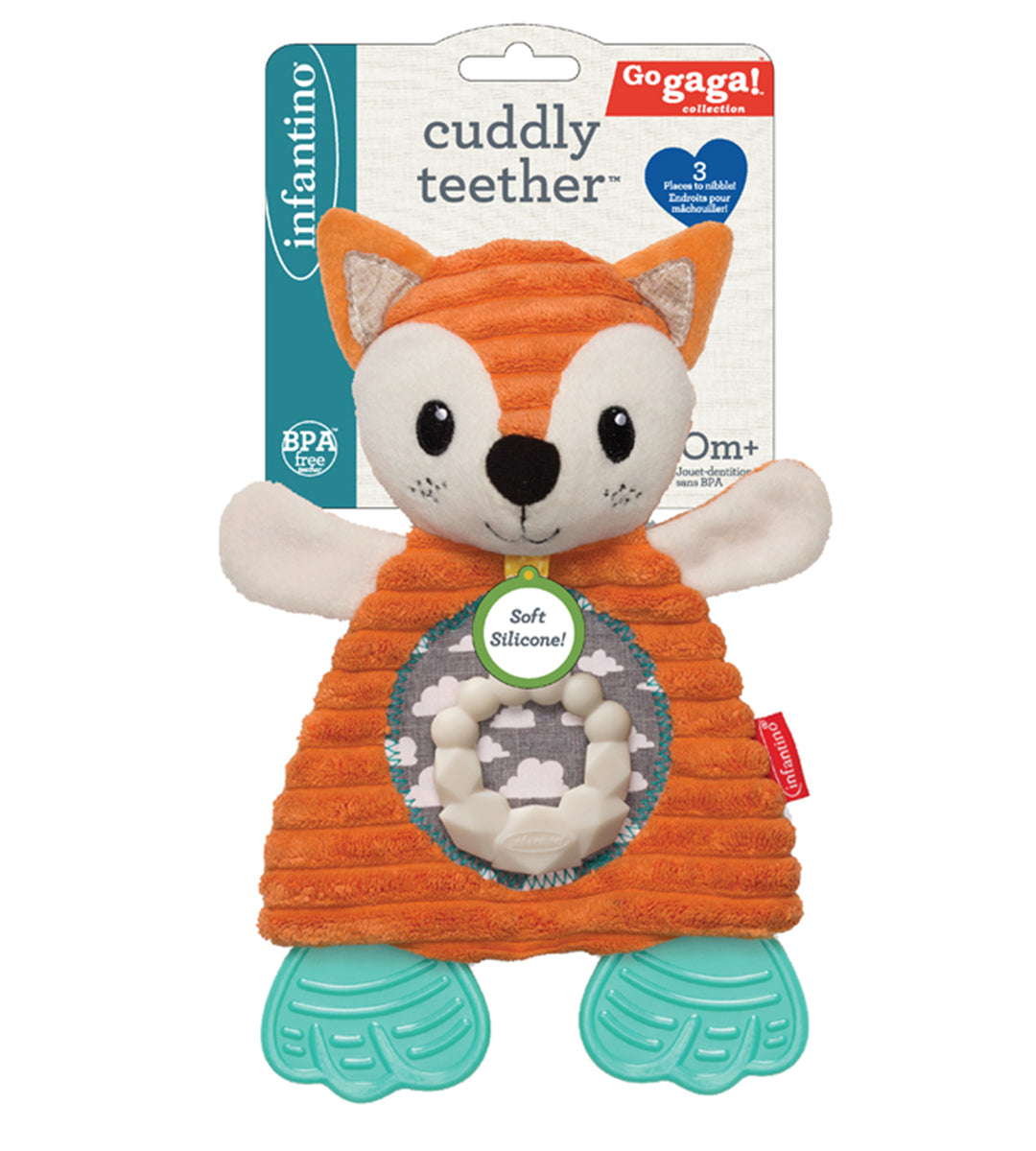 Infantino Go Gaga Cuddly Fox Teether