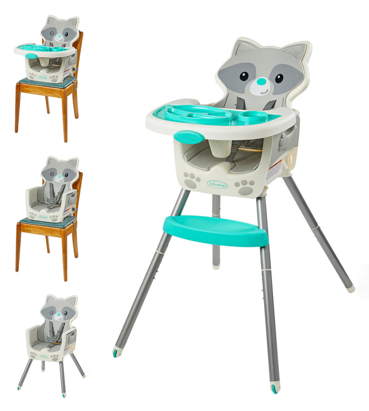 Infantino Grow-With-Me 4-in-1 Convertible Highchair - Racoon