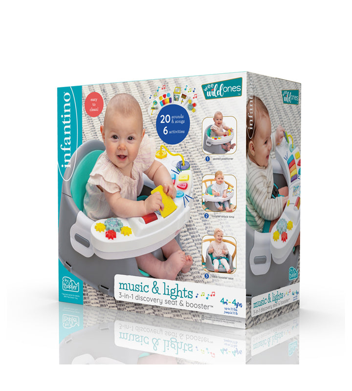 Infantino Music & Lights 3-in-1 Discovery Seat & Booster