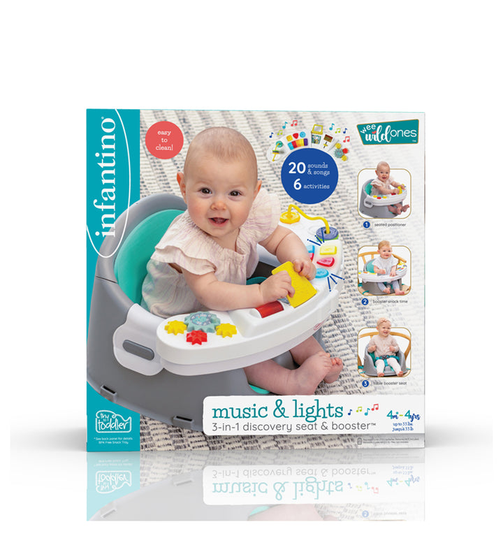 Infantino Music & Lights 3-in-1 Discovery Seat & Booster