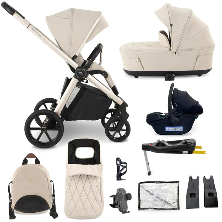 My Babiie 3 in 1 Pushchair, Carrycot, Car Seat & Base - MB450 Luxe