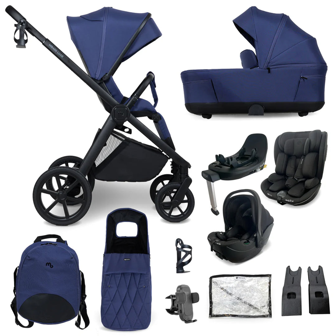 My Babiie 3 in 1 Pushchair, Carrycot, 360 Car Seat Set - MB450 Luxe