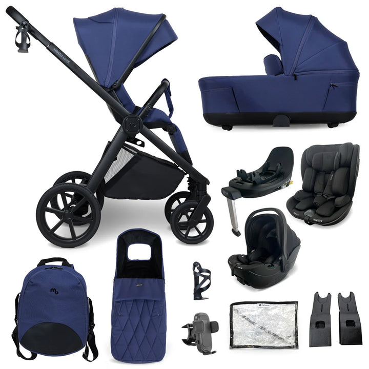 My Babiie 3 in 1 Pushchair, Carrycot, 360 Car Seat Set - MB450 Luxe