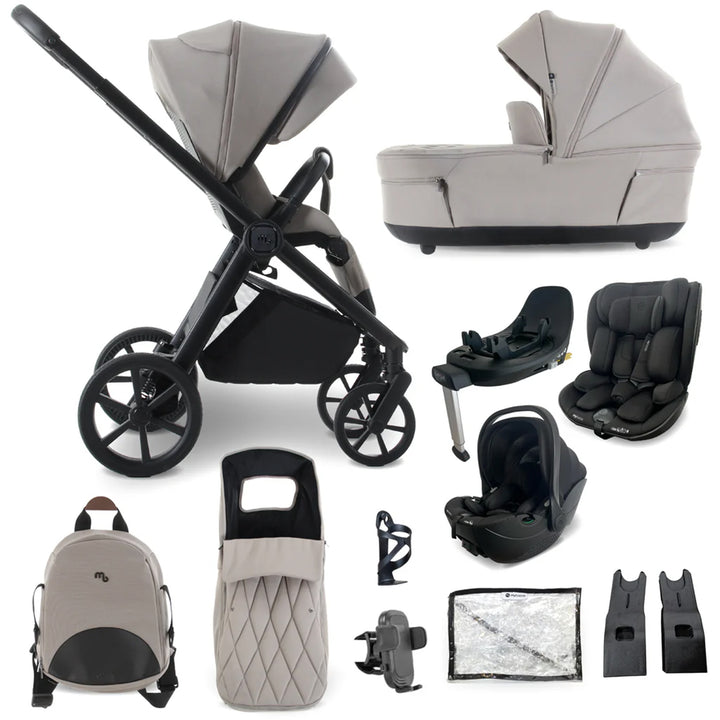 My Babiie 3 in 1 Pushchair, Carrycot, 360 Car Seat Set - MB450 Luxe