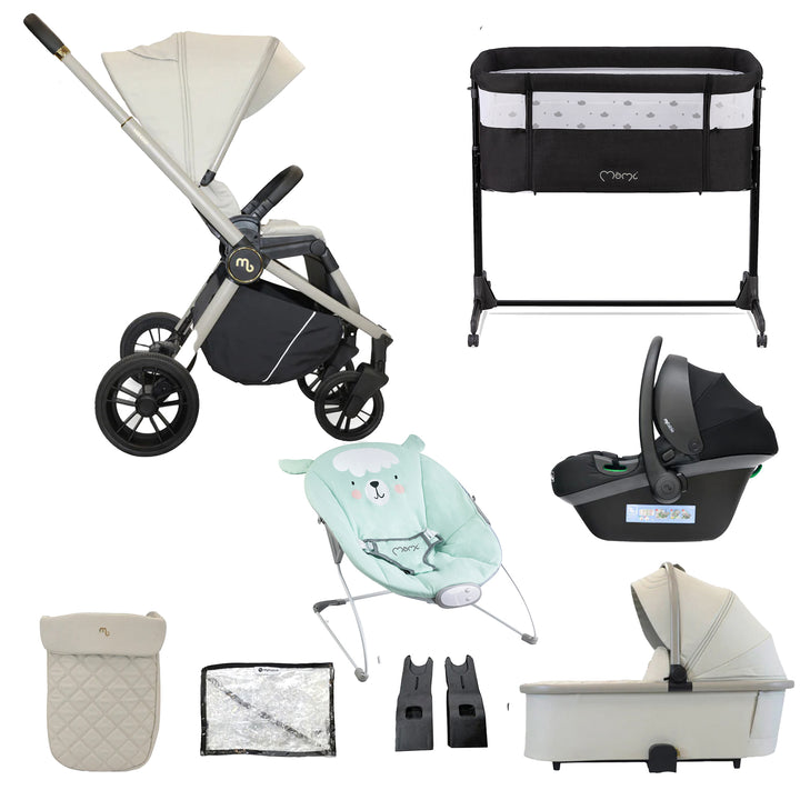 My Babiie 3 in 1 Travel System with Car Seat, Crib & Bouncer - MB450i