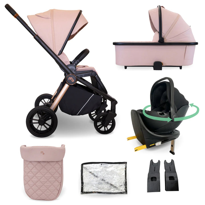 My Babiie 3 in 1 Travel System with 360 Car Seat & Base - MB450i