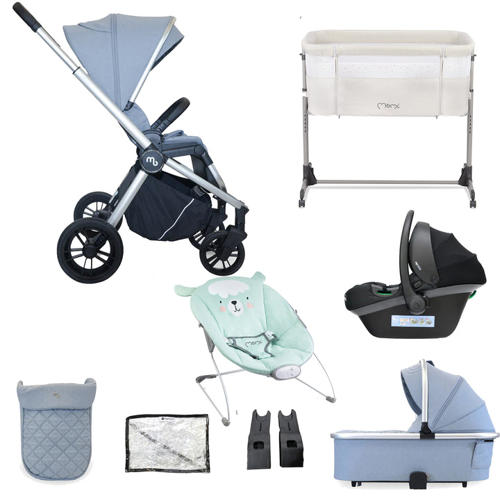 My Babiie 3 in 1 Travel System with Car Seat, Crib & Bouncer - MB450i