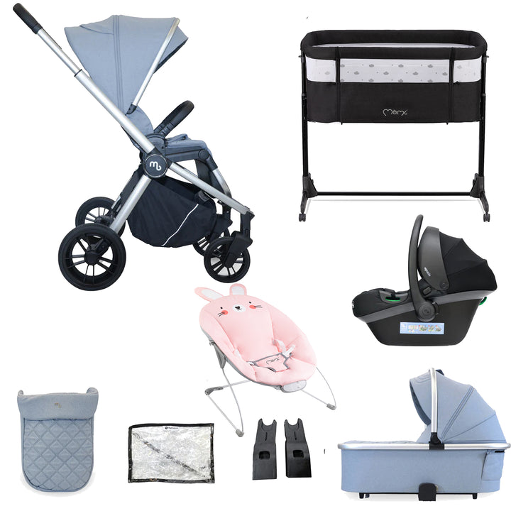 My Babiie 3 in 1 Travel System with Car Seat, Crib & Bouncer - MB450i