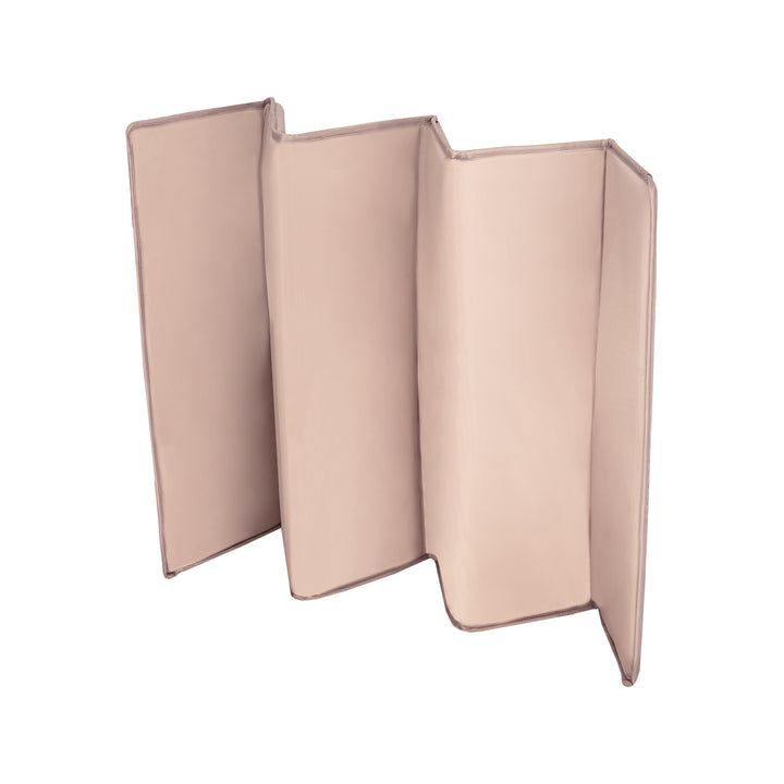 Foldable beige panel on a white background