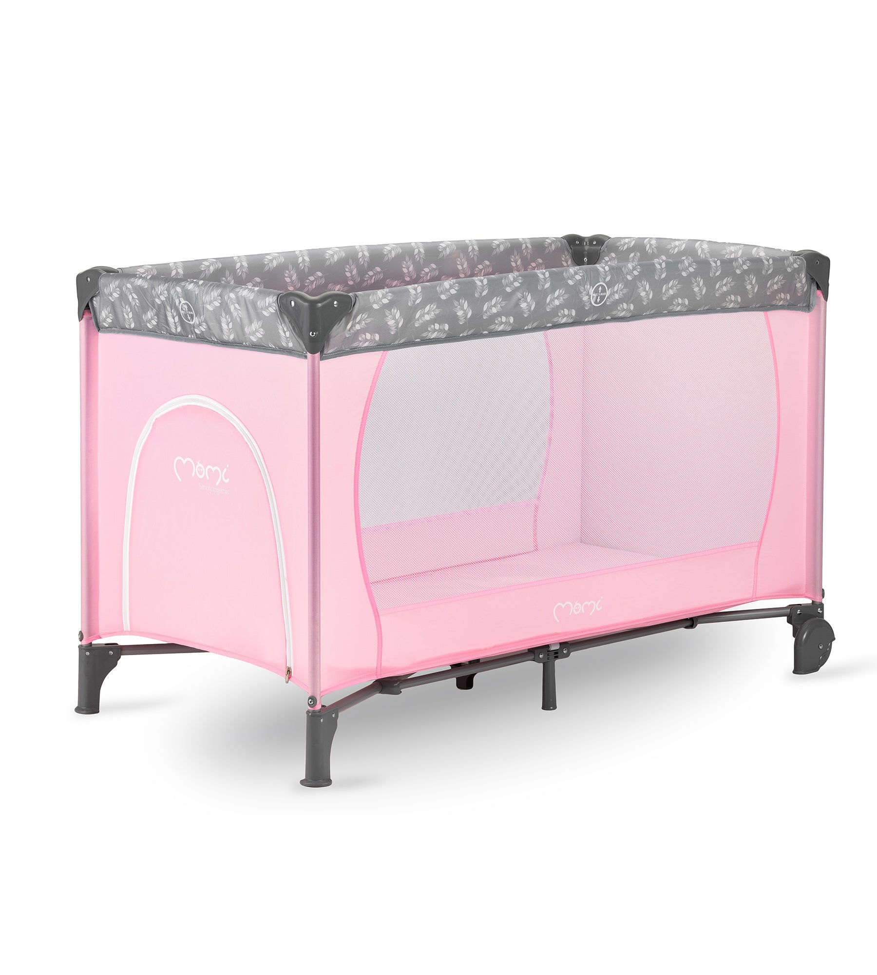 Pink travel cot best sale