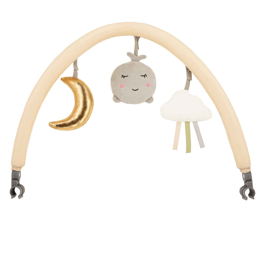 Baby arch toy with hanging elements on a white background