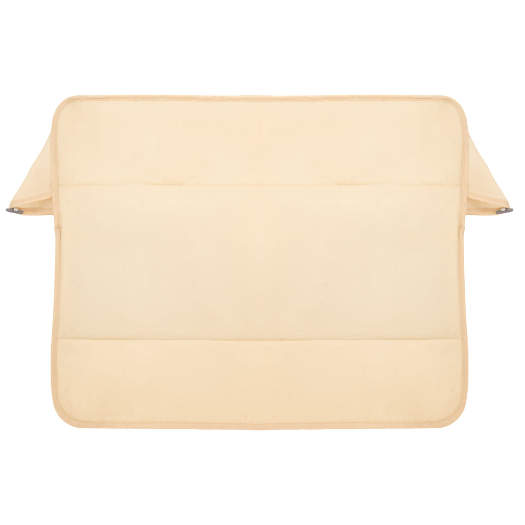 Beige laptop sleeve on a white background