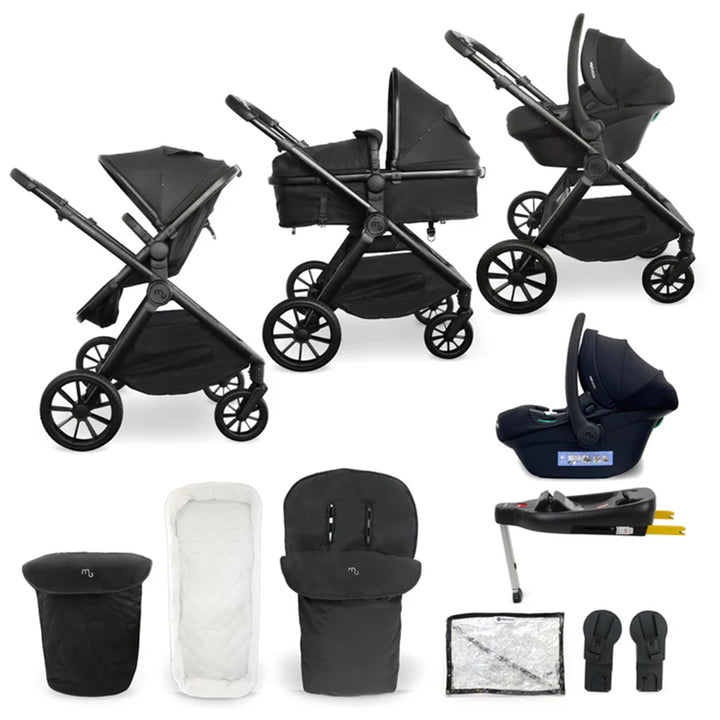 My Babiie 3 in 1 Pushchair & Carrycot Travel System with Base - MB220i