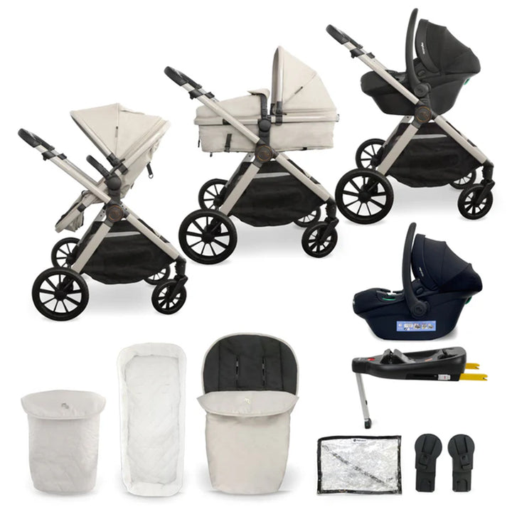 My Babiie 3 in 1 Pushchair & Carrycot Travel System with Base - MB220i
