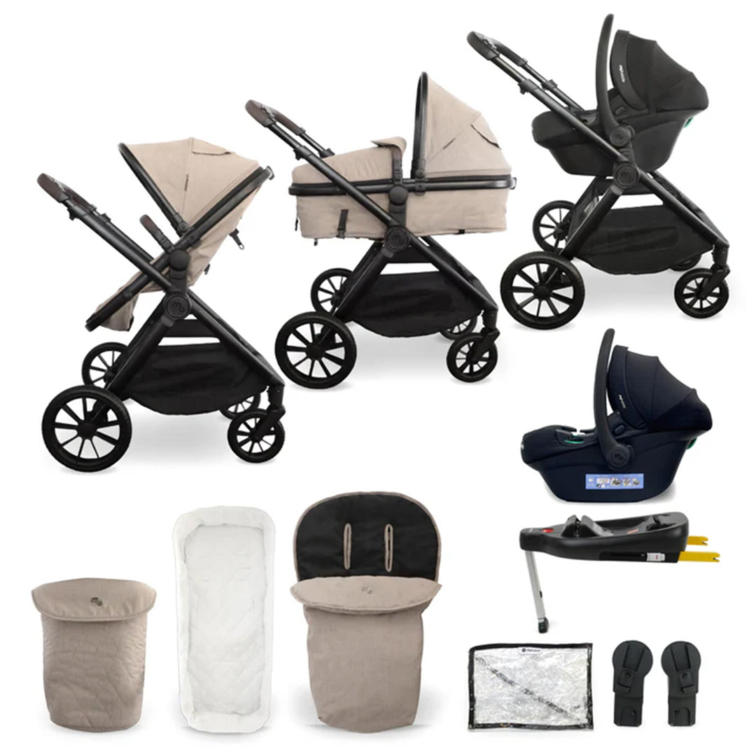 My Babiie 3 in 1 Pushchair & Carrycot Travel System with Base - MB220i