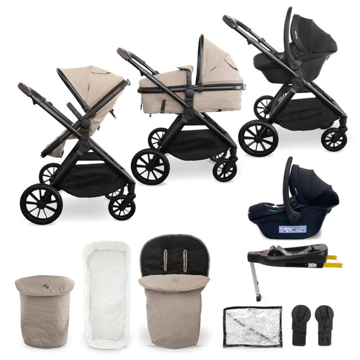My Babiie 3 in 1 Pushchair & Carrycot Travel System with Base - MB220i