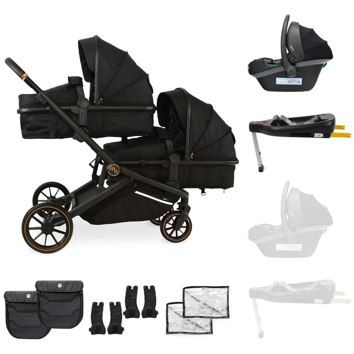 My Babiie Tandem Stroller with Car Seat & Base - MB33