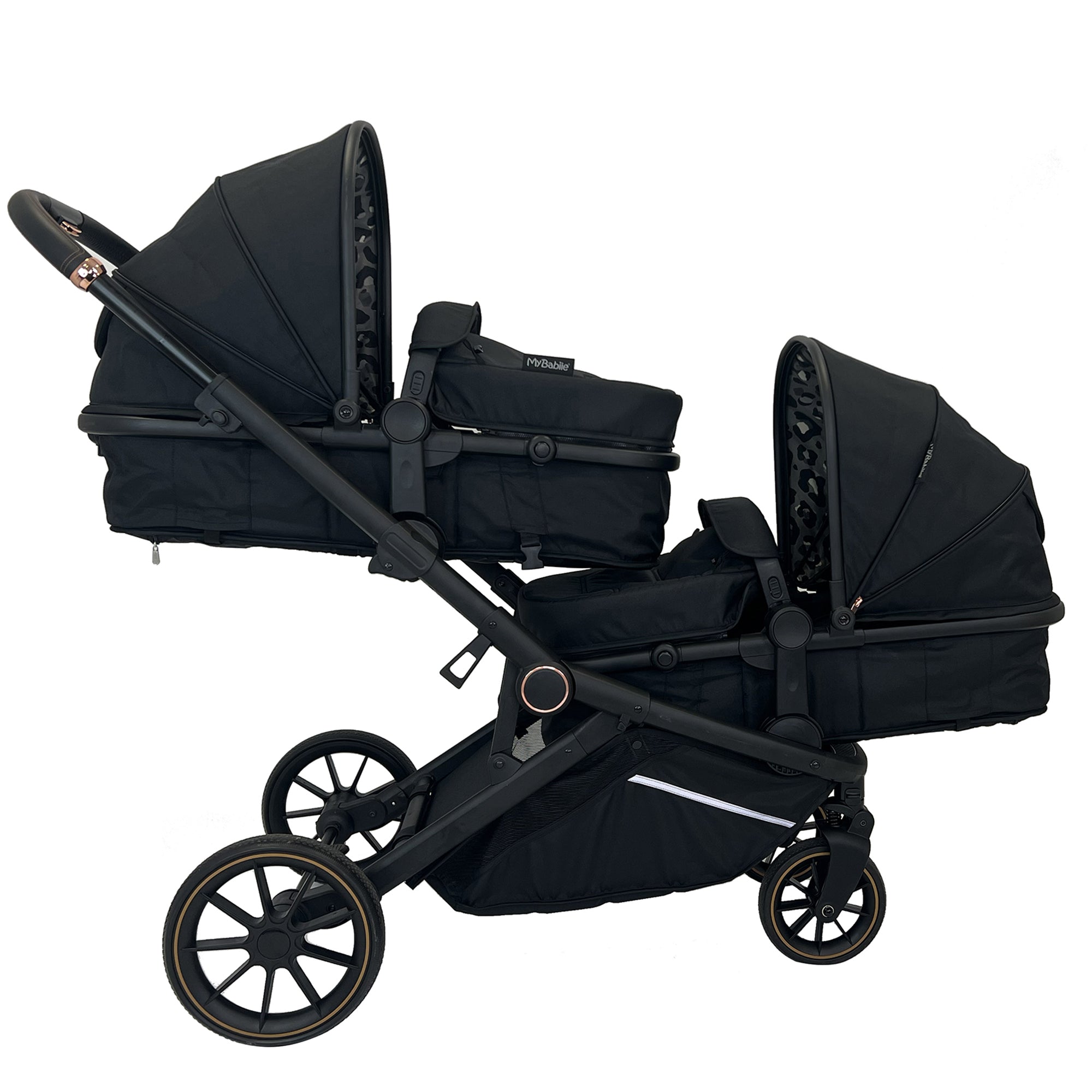 My Babiie Tandem Stroller with Car Seat MB33