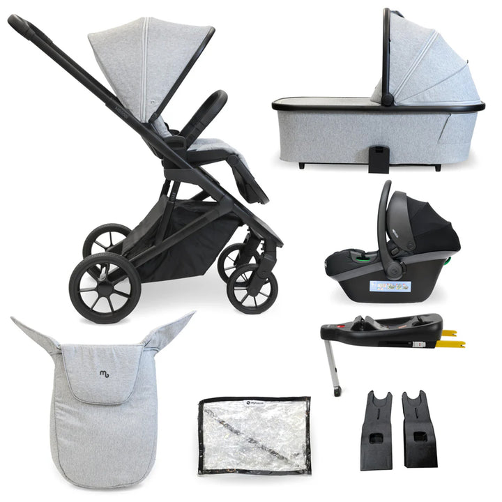 My Babiie Lightweight i-Size Travel System with Car Seat & Base - MB500i